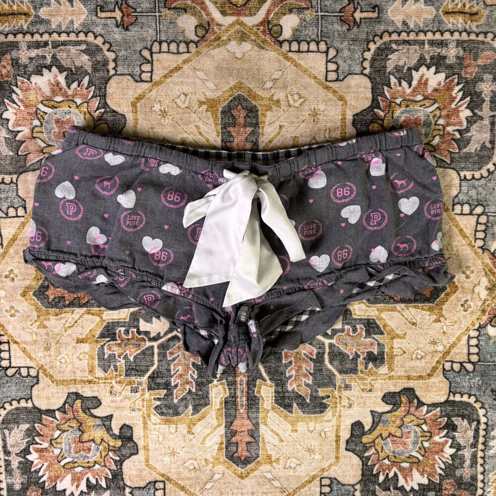 Super low rise PINK comfy shorts logo lounge sleep booty shorts size XS Small